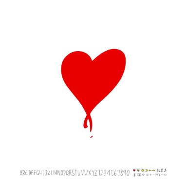 Desen kalp / çizilmiş kalp kroki el - vektör