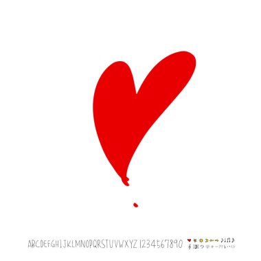 Desen kalp / çizilmiş kalp kroki el - vektör