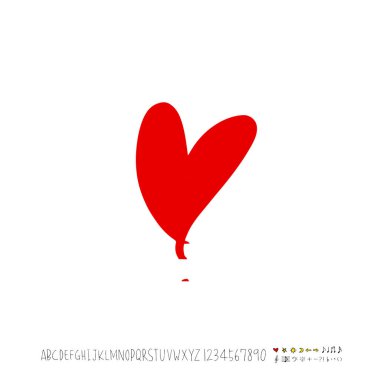 Desen kalp / çizilmiş kalp kroki el - vektör