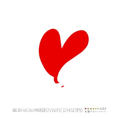 Desen kalp / çizilmiş kalp kroki el - vektör