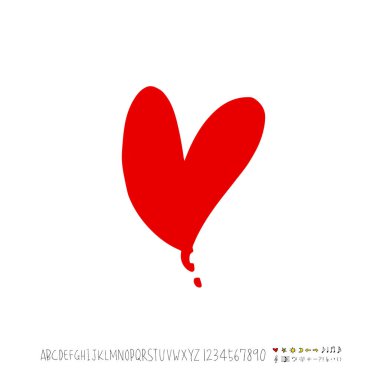 Desen kalp / çizilmiş kalp kroki el - vektör