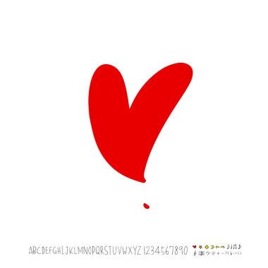 Desen kalp / çizilmiş kalp kroki el - vektör