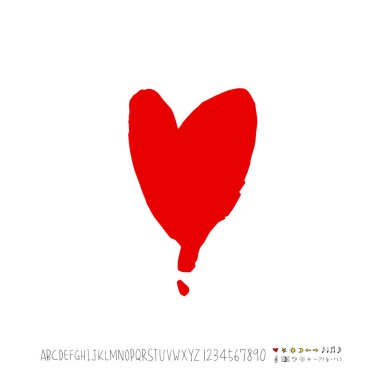 Desen kalp / çizilmiş kalp kroki el - vektör