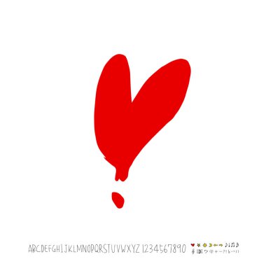 Desen kalp / çizilmiş kalp kroki el - vektör