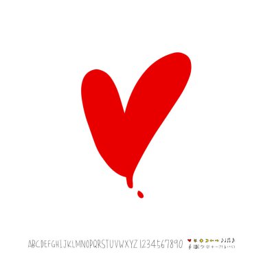 Desen kalp / çizilmiş kalp kroki el - vektör