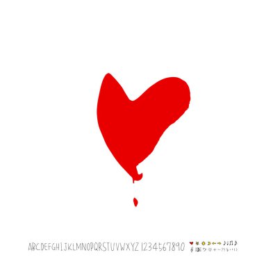 Desen kalp / çizilmiş kalp kroki el - vektör