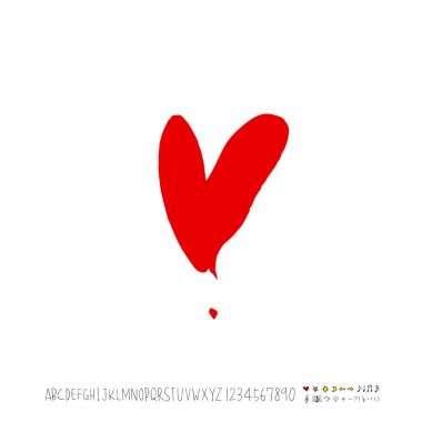 Desen kalp / çizilmiş kalp kroki el - vektör