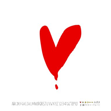 Desen kalp / çizilmiş kalp kroki el - vektör