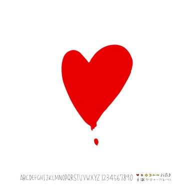 Desen kalp / çizilmiş kalp kroki el - vektör