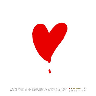 Desen kalp / çizilmiş kalp kroki el - vektör