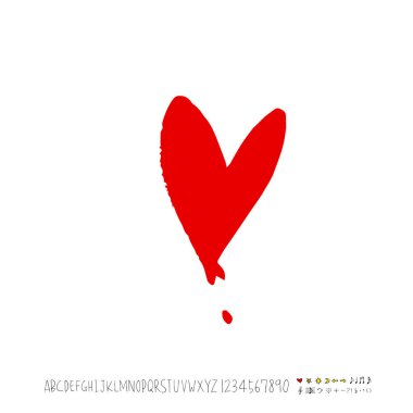 Desen kalp / çizilmiş kalp kroki el - vektör