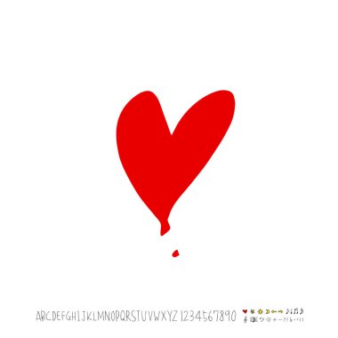 Desen kalp / çizilmiş kalp kroki el - vektör