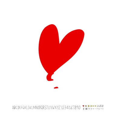 Desen kalp / çizilmiş kalp kroki el - vektör