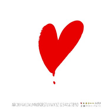 Desen kalp / çizilmiş kalp kroki el - vektör