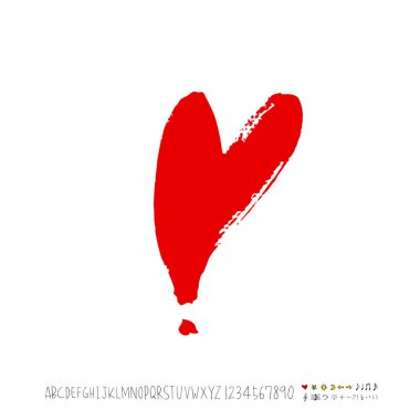 Desen kalp / çizilmiş kalp kroki el - vektör