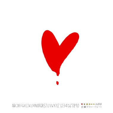 Desen kalp / çizilmiş kalp kroki el - vektör