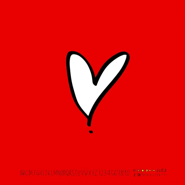 Patrón Del Corazón Dibujo Dibujado Mano Corazón Vector — Vector de stock