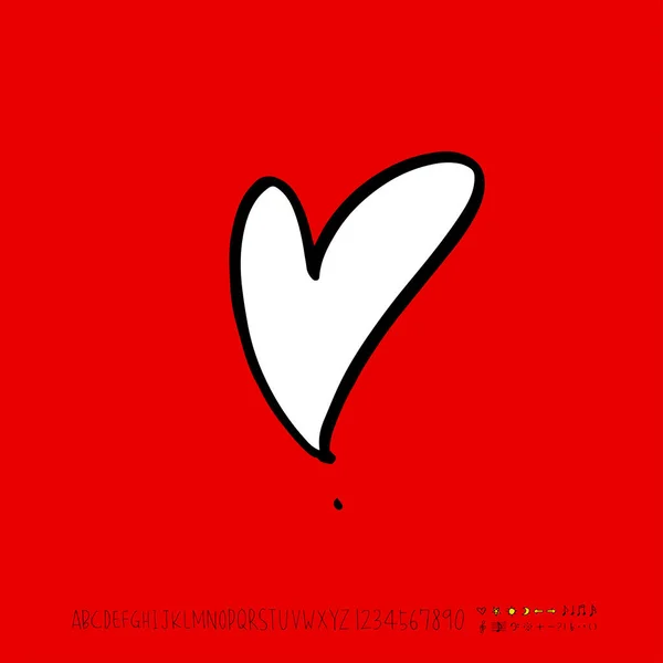 Серцевий Візерунок Ручний Малюнок Серця Вектор — стоковий вектор
