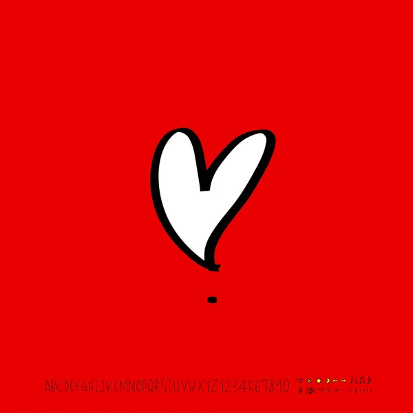 Patrón Del Corazón Dibujo Dibujado Mano Corazón Vector — Vector de stock