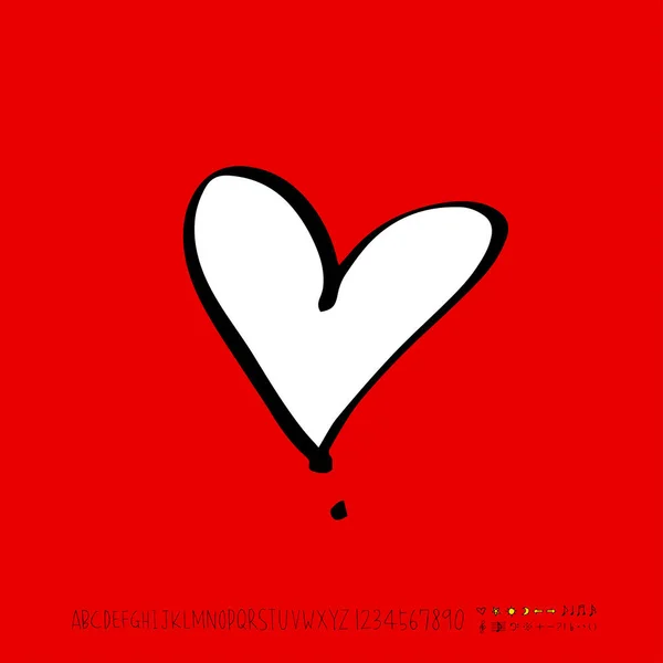 Patrón Del Corazón Dibujo Dibujado Mano Corazón Vector — Archivo Imágenes Vectoriales