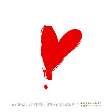 Desen kalp / çizilmiş kalp kroki el - vektör