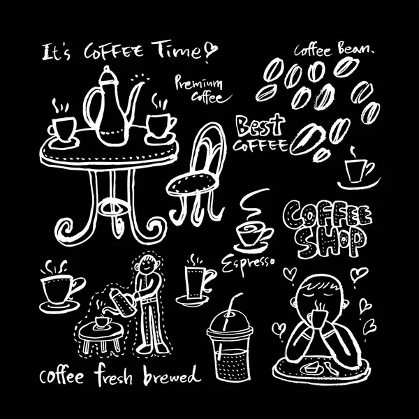 Кафе Плакат Ескіз Ілюстрації Кави Вектор — стоковий вектор