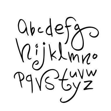 vektör yazı tipleri / el yazısı kaligrafi 