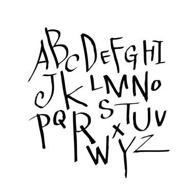 vektör yazı tipleri / el yazısı kaligrafi 