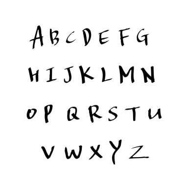 vektör yazı tipleri / el yazısı kaligrafi 