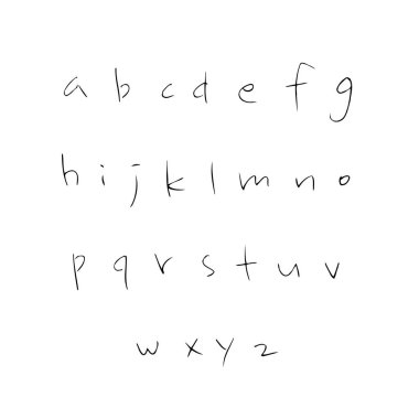 vektör yazı tipleri / el yazısı kaligrafi 