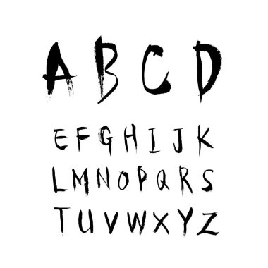 vektör yazı tipleri / el yazısı kaligrafi 