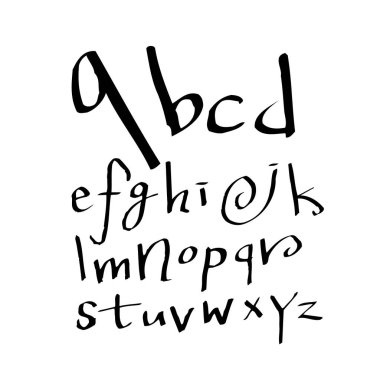 vektör yazı tipleri / el yazısı kaligrafi 