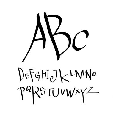 vektör yazı tipleri / el yazısı kaligrafi 