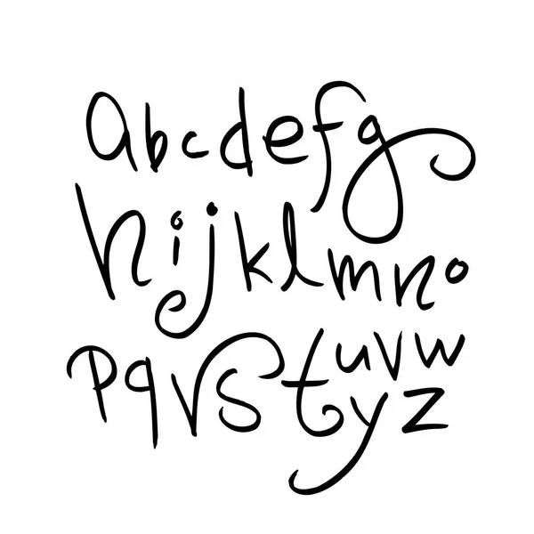 Vectorlettertypen Handgeschreven Kalligrafie — Stockvector