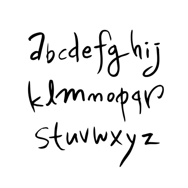 Vectorlettertypen Handgeschreven Kalligrafie — Stockvector