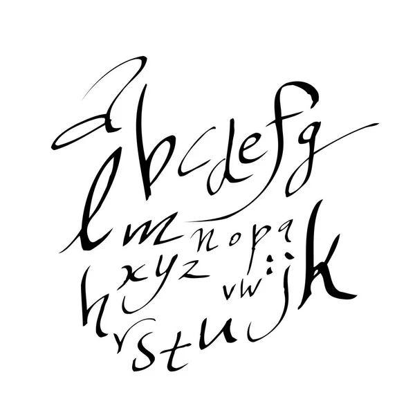 Vectorlettertypen Handgeschreven Kalligrafie — Stockvector