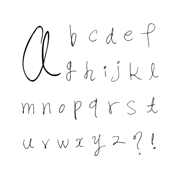 Vectorlettertypen Handgeschreven Kalligrafie — Stockvector