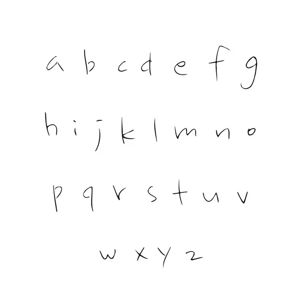 ベクトルフォント 手書き文字 — ストックベクタ