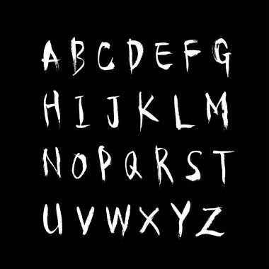 vektör yazı tipleri / el yazısı kaligrafi 