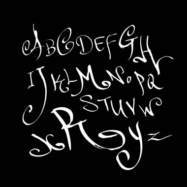 vektör yazı tipleri / el yazısı kaligrafi