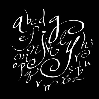 vektör yazı tipleri / el yazısı kaligrafi