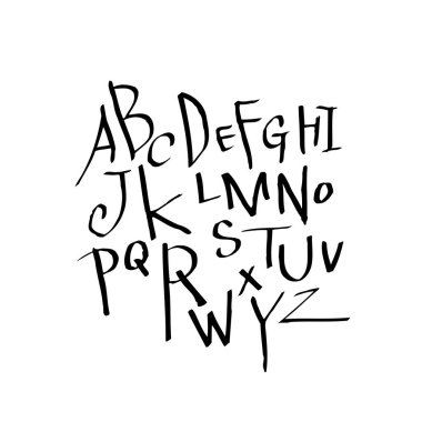 vektör yazı tipleri / el yazısı kaligrafi