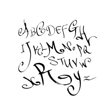 vektör yazı tipleri / el yazısı kaligrafi