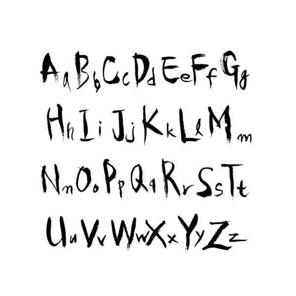 Vectorlettertypen Handgeschreven Kalligrafie — Stockvector