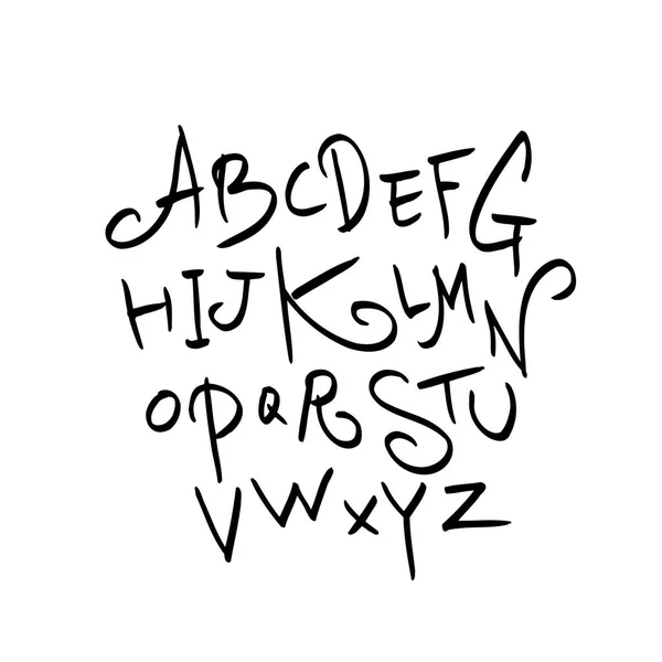 Vectorlettertypen Handgeschreven Kalligrafie — Stockvector