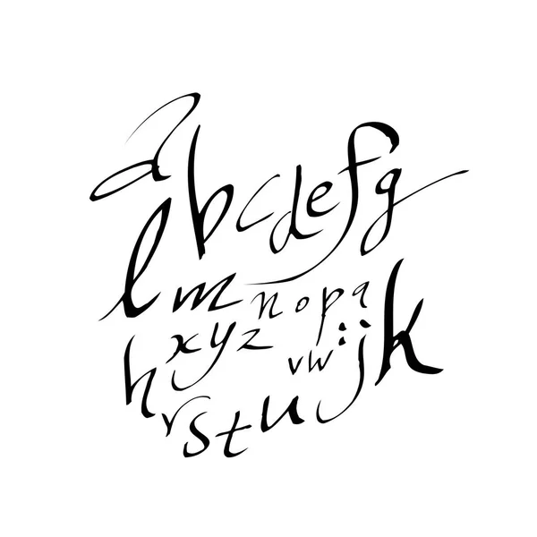 Vectorlettertypen Handgeschreven Kalligrafie — Stockvector