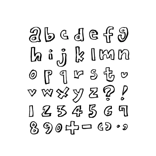 ベクトルフォント 手書き文字 — ストックベクタ