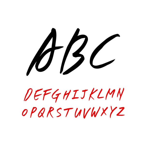 Vectorlettertypen Handgeschreven Kalligrafie — Stockvector