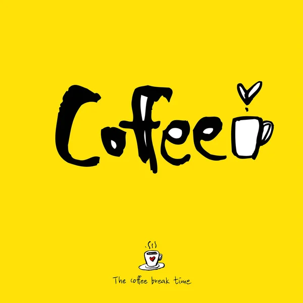 Cafe Αφίσα Σχηματικό Καφέ Εικονογράφηση Διάνυσμα — Διανυσματικό Αρχείο