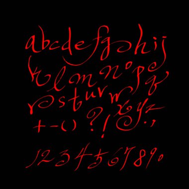 vektör yazı tipleri / el yazısı kaligrafi